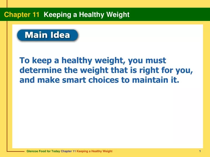 to keep a healthy weight you must determine