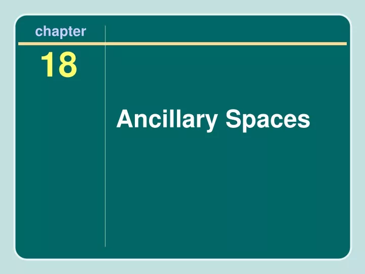 ancillary spaces