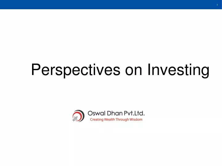 perspectives on investing