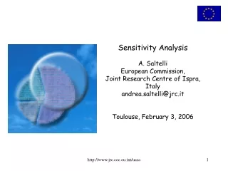 Sensitivity Analysis A. Saltelli