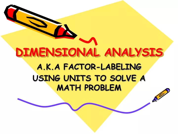 dimensional analysis