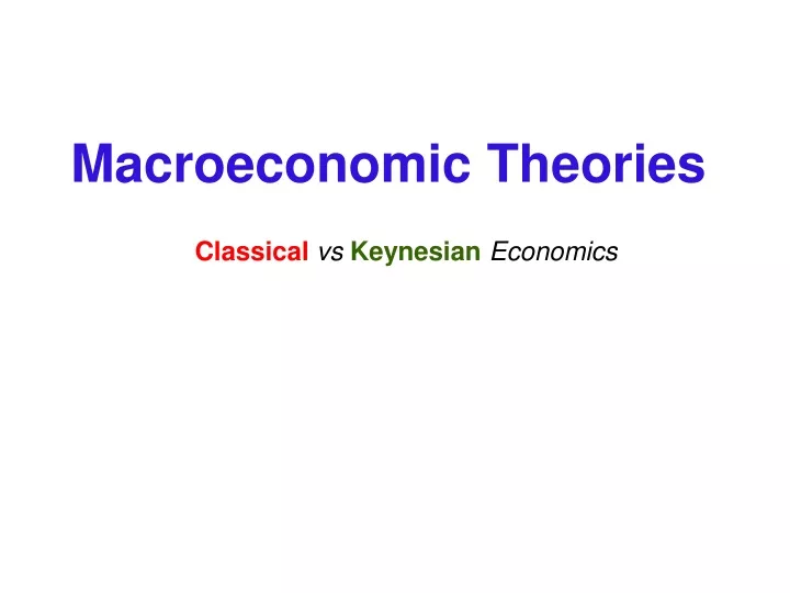 macroeconomic theories