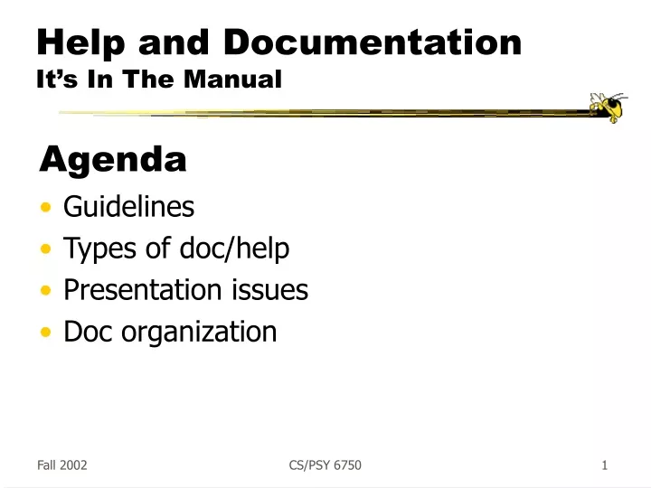 help and documentation it s in the manual