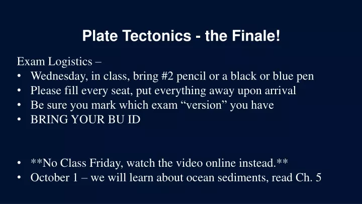 plate tectonics the finale