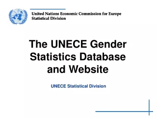 The UNECE Gender Statistics Database and Website
