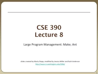 CSE 390 Lecture 8