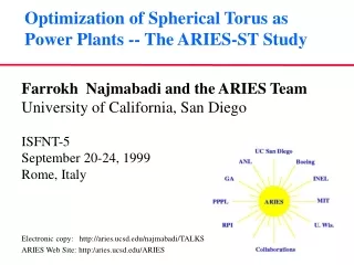 Optimization of Spherical Torus as Power Plants -- The ARIES-ST Study