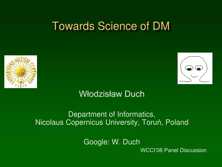 towards science of dm