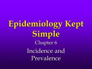 Epidemiology Kept Simple