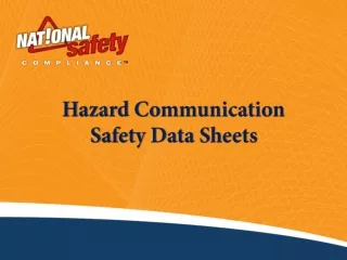 Hazard Communication Safety Data Sheets