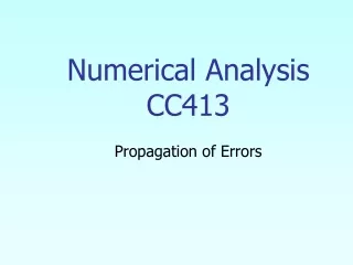 Numerical Analysis CC413
