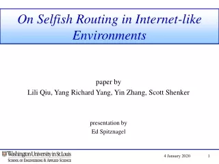 On Selfish Routing in Internet-like Environments