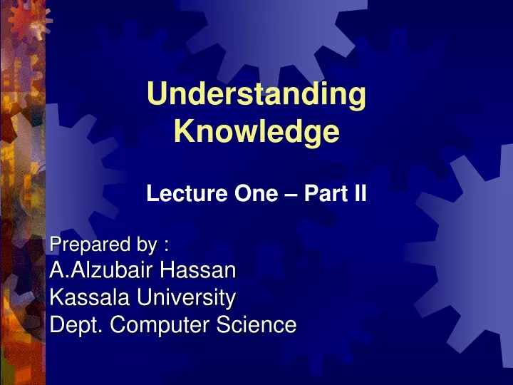 understanding knowledge