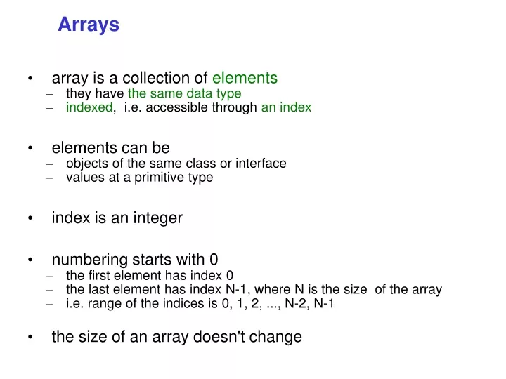 arrays