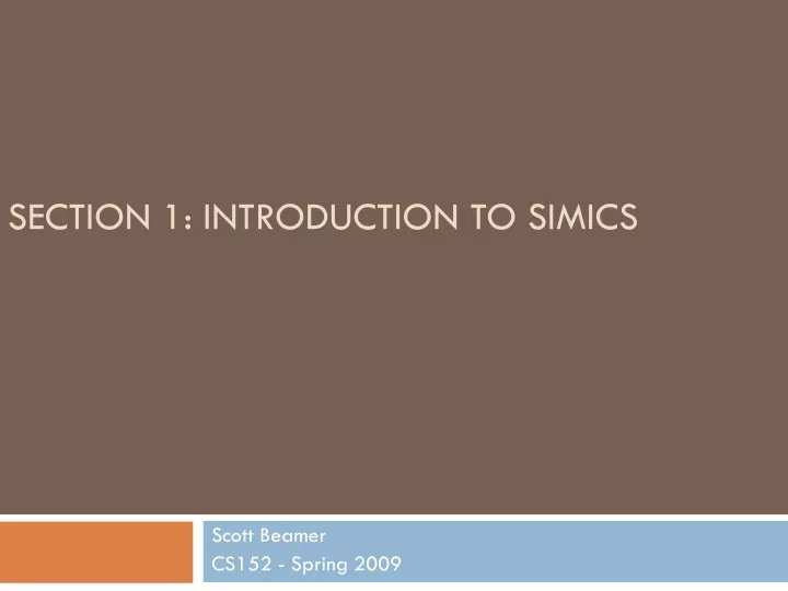 section 1 introduction to simics