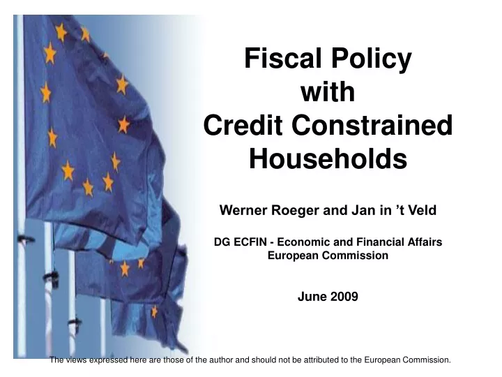 fiscal policy with credit constrained households