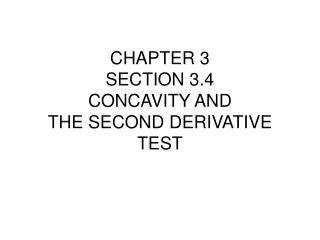 CHAPTER 3 SECTION 3.4 CONCAVITY AND  THE SECOND DERIVATIVE TEST