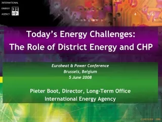 Today’s Energy Challenges: The Role of District Energy and CHP