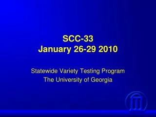 SCC-33 January 26-29 2010