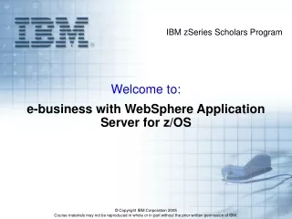 e-business with WebSphere Application Server for z/OS