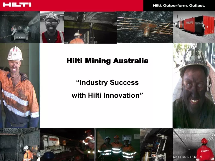 hilti mining australia industry success with
