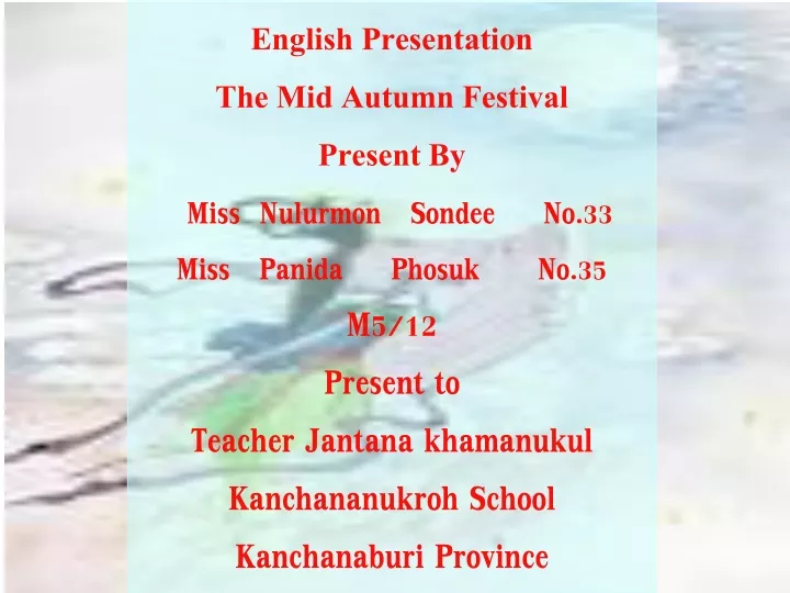 english presentation the mid autumn festival
