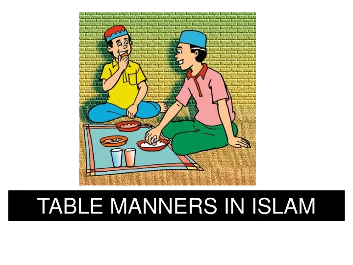 table manners in islam
