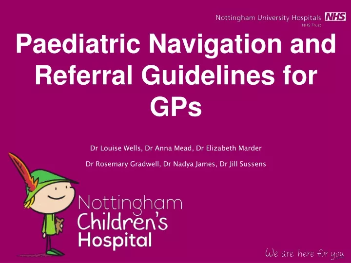 paediatric navigation and referral guidelines for gps
