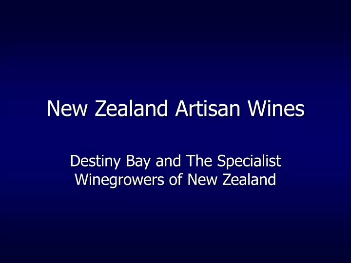 new zealand artisan wines