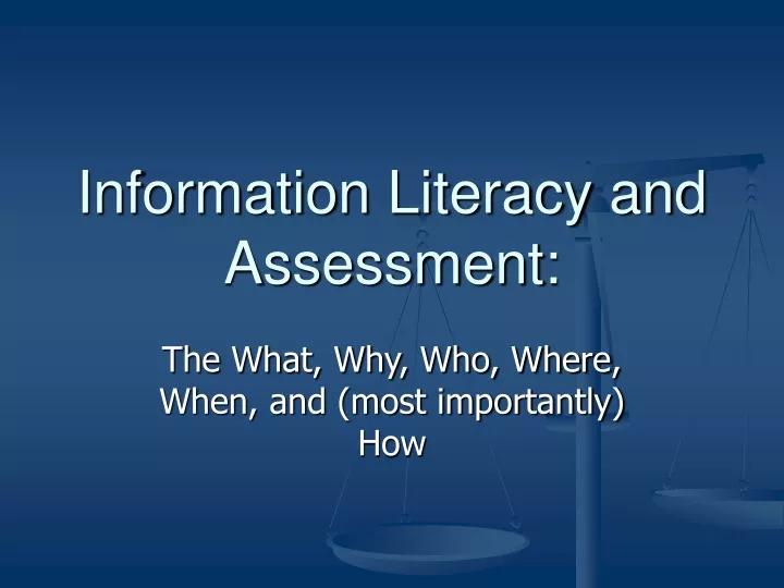 information literacy and assessment