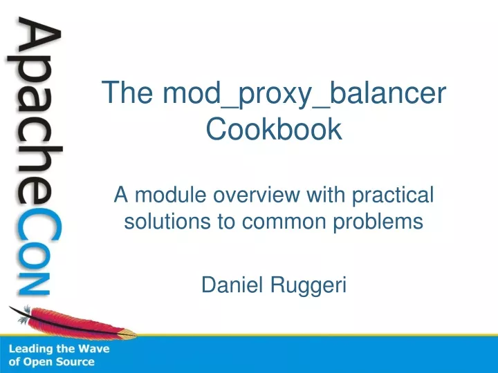 the mod proxy balancer cookbook