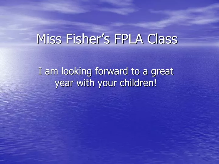 miss fisher s fpla class