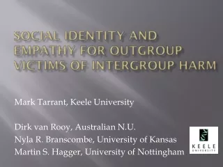 Social Identity and Empathy for Outgroup Victims of Intergroup Harm