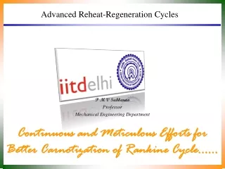 Advanced Reheat-Regeneration Cycles