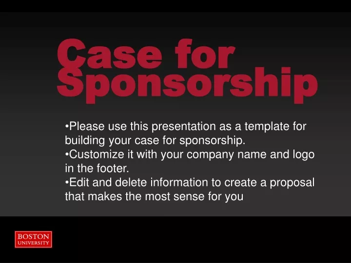 case for sponsorship