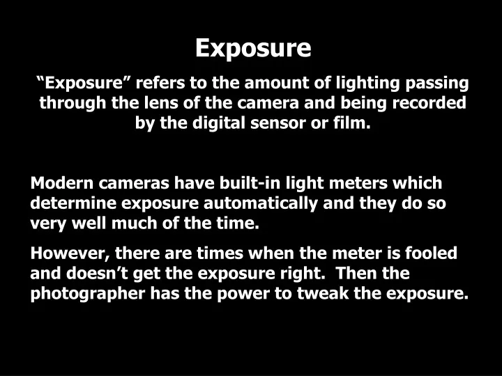 exposure exposure refers to the amount