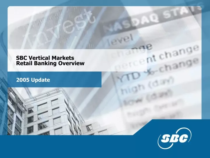 sbc vertical markets retail banking overview