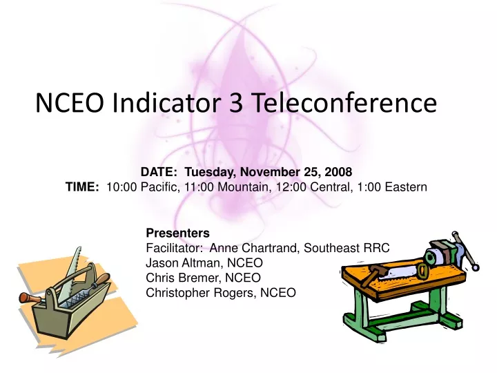 nceo indicator 3 teleconference