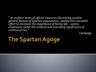 The Spartan  Agoge