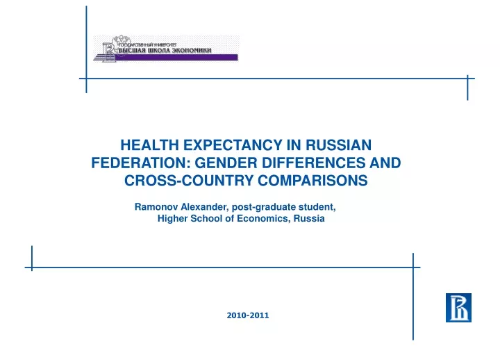 health expectancy in russian federation gender