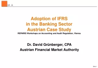 Dr. David Grünberger, CPA Austrian Financial Market Authority