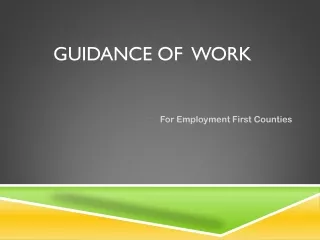 Guidance of  work