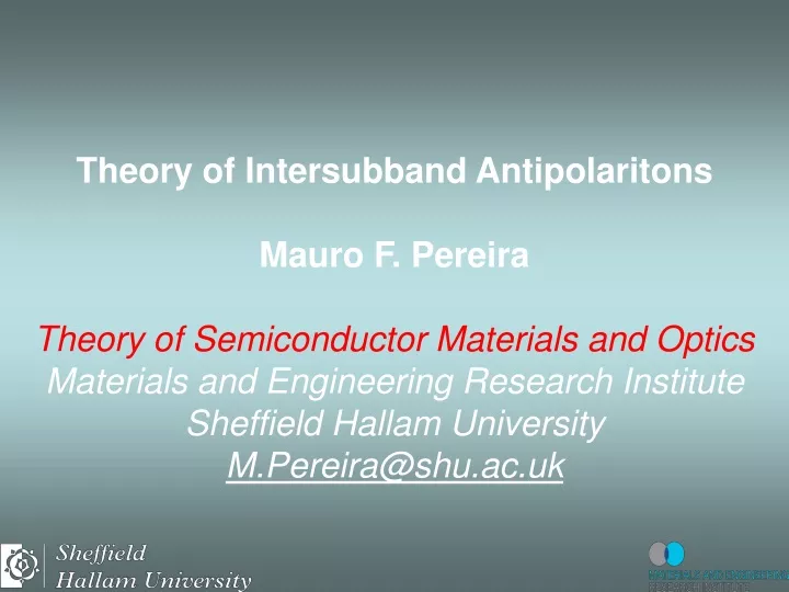 theory of intersubband antipolaritons mauro