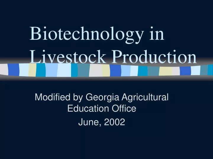 biotechnology in livestock production