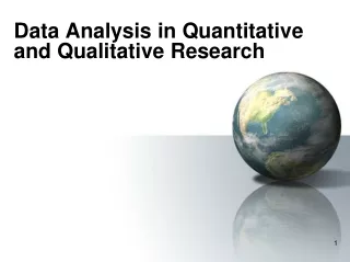 Data Analysis in Quantitative and Qualitative Research
