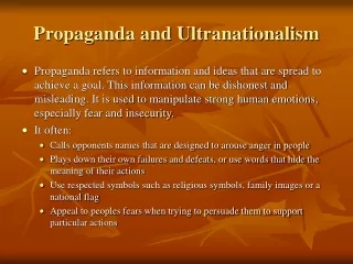 Propaganda and Ultranationalism