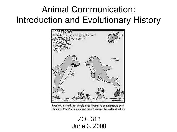 animal communication introduction