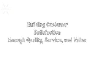Building Customer Satisfaction through Quality, Service, and Value