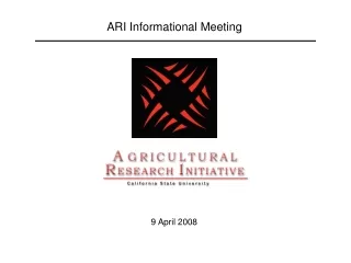 ARI Informational Meeting