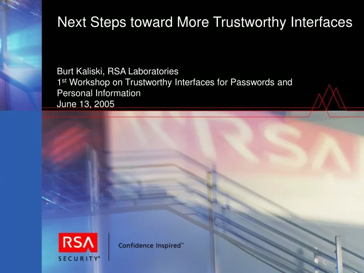 next steps toward more trustworthy interfaces